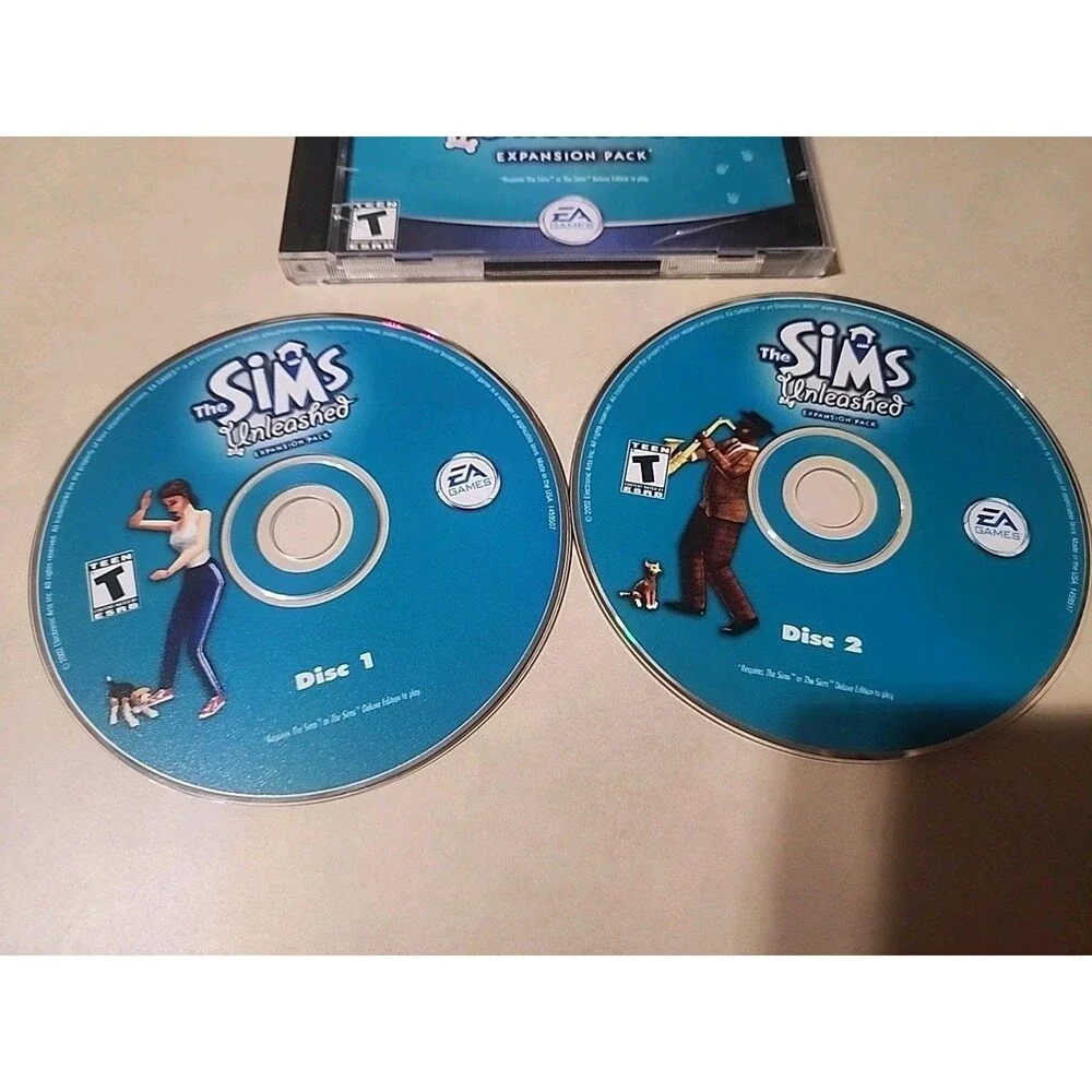 The Sims Unleashed Expansion Pack (PC, 2002) 2 CD EA Games - Tested Complete
